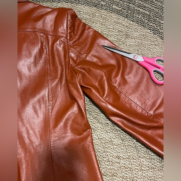 Vintage 1970s The Tannery Leather Jacket size 14T - Picture 9 of 15